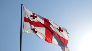 Georgiens flag i vinden
