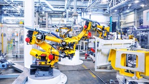 Robotter på en fabrik