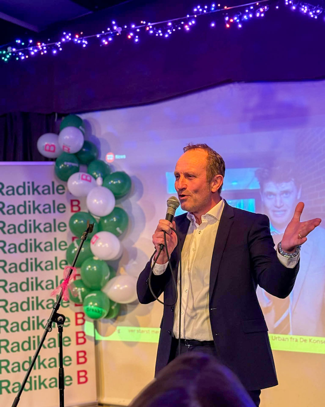Martin Lidegaard under valgfesten i København