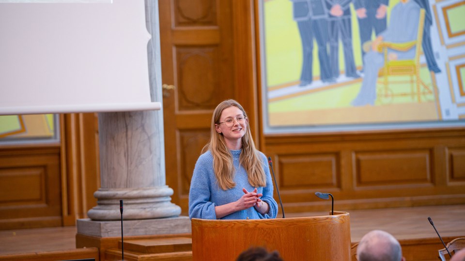 Nadia Gullestrup ved borgermøde om bæredygtigt forbrug